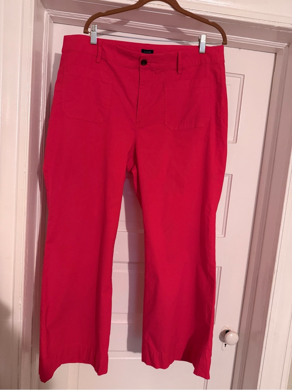 J. Crew Lizzie Bright Pink Cropped Pants